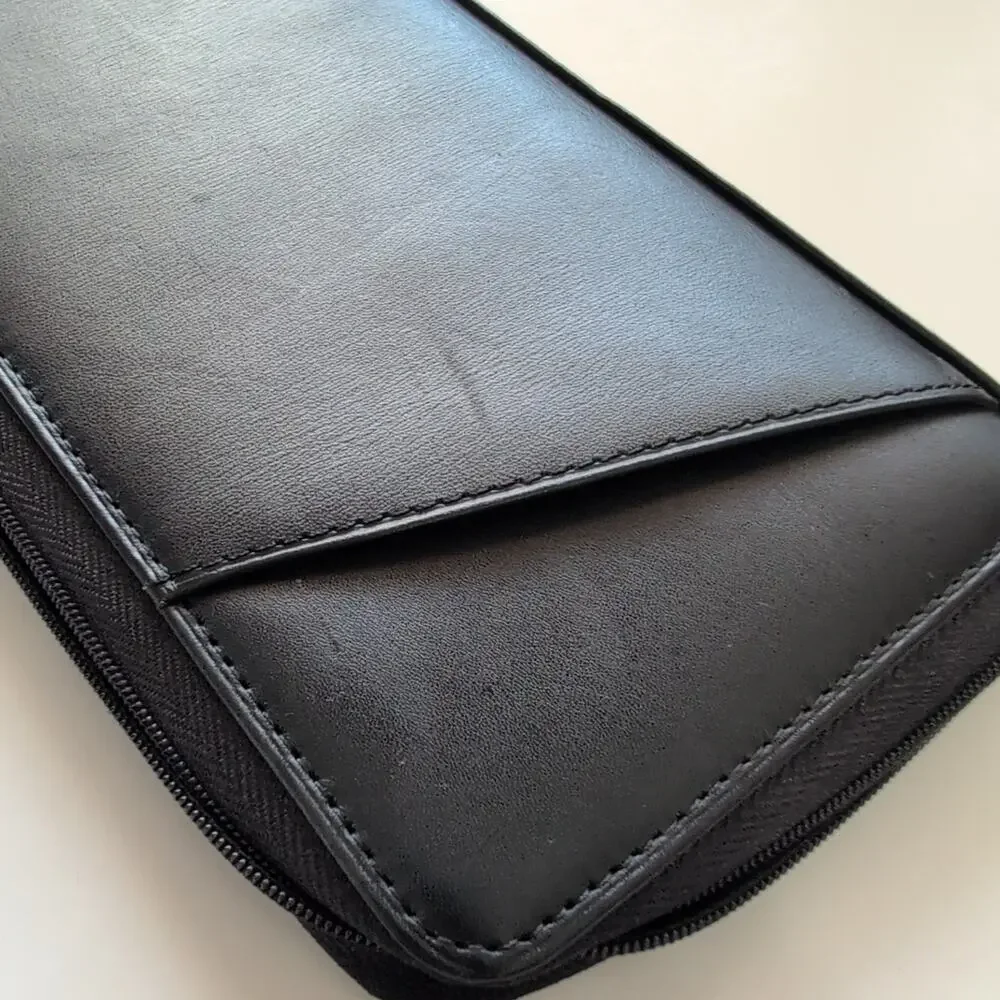 Ping black leather